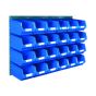 Barton Wall Mounted Bin Kit 2 Panels 24 Blue Containers 010206B