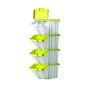 Barton Multifunctional Storage Bins Yellow Lids (4 Pack) 052106/4