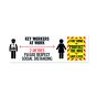 Social Distance Key Worker Sticker 450mm (5 Pack) Keyworkerstick01