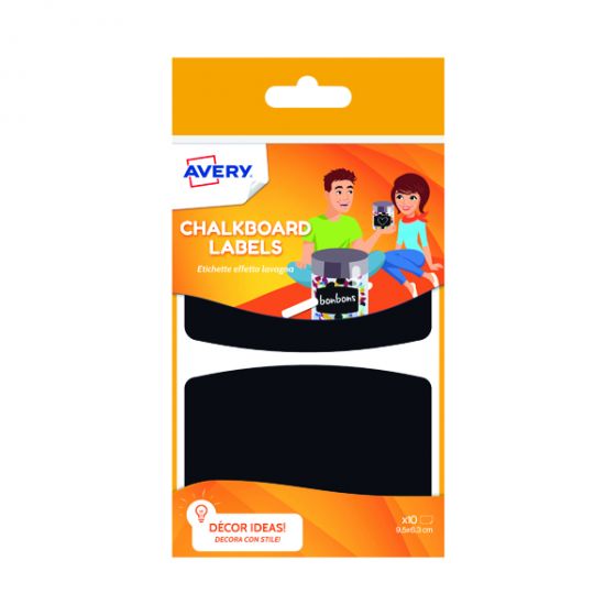 Avery Chalkboard Labels Black 95 x 63mm (10 Pack) ARDO10.UK