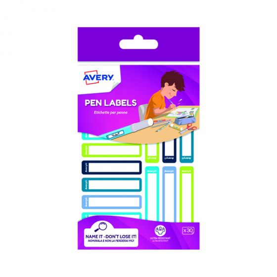 Avery U/Res Removable Pen Labels Green/Blue (30 Pack) RESMI30G.UK