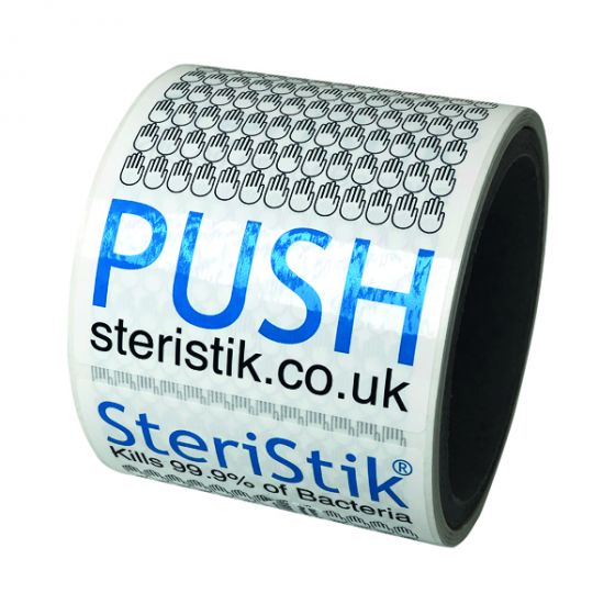 Deflecto SteriStik Door Push 225mm x 75mm (10 Pack) STP-75