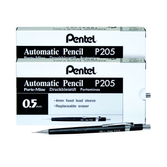 Pentel P205 Auto Pencil 0.5mm (12 Pack) BOGOF